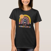 T-shirt Boho Rainbow Hello Kindergarten Enseignant Premier (Devant)
