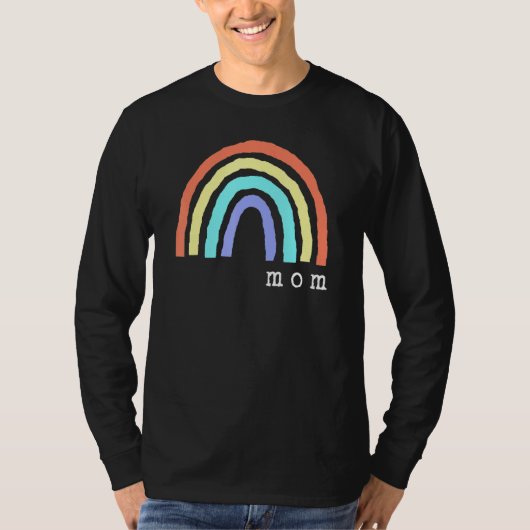 T-shirt Boho Rainbow Mom Pride Lbgtqia (Devant)