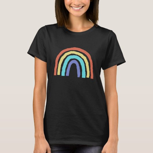T-shirt Boho Rainbow Pride LBGTQIA Pocket (Devant)