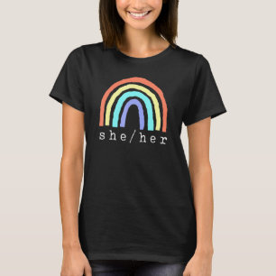 T-shirt Boho Rainbow Pronononounes Elle Sa Fierté Lbgtqia