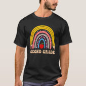 T-shirt Boho Rainbow Second Grade Student Teacher Back To  (Devant)