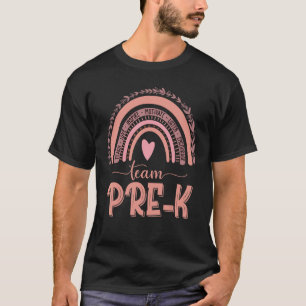 T-shirt Boho Rainbow Teacher Team Pré K Premier Jour De L'