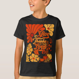 T-shirt Boho Rétro Christian Automne Citrouille Remercier