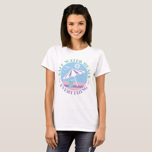 T-shirt Boho Retro été (Devant entier)