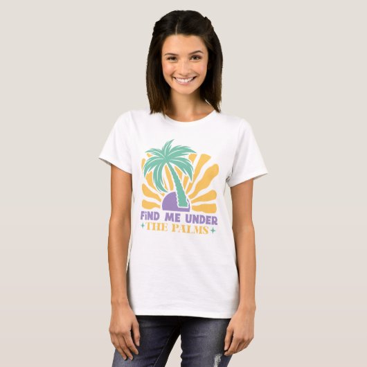 T-shirt Boho Retro été (Devant entier)