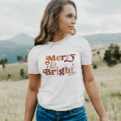 T-shirt Boho Retro Merry et Bright