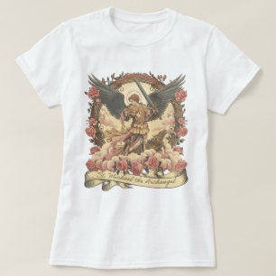 T-shirt Boho St. Michael Archangel Traditionnel Catholique