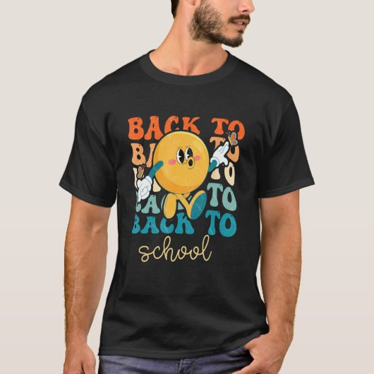 T-shirt Boho Style Groovy Smile Back to School (Devant)
