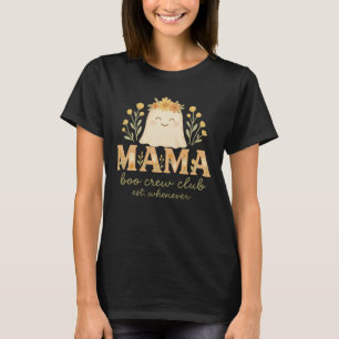 T-shirt Boho Sunflower Ghost Mama "Boo Crew" Halloween