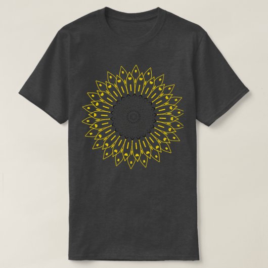 T-shirt Boho Sunflower Mandela (Design devant)
