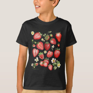 T-shirt Boho Vintage Strawberry Festival Cadeau Pour Berry