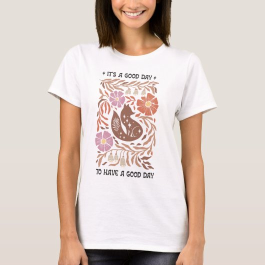 T-shirt Boho Wildflower It's A Good Day To Have A Good Day (Devant)
