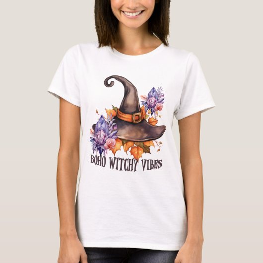 T-shirt Boho Witchy Vibes Halloween (Devant)
