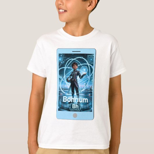 T-shirt Bohrium (Bh) – Collection ATOMIVRA™ (Devant)