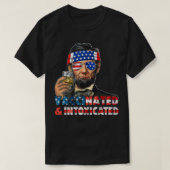 T-shirt Boire Abe Lincoln 4 juillet Vacciné & Into (Design devant)
