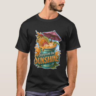 T-shirt Boire au soleil Cocktail de fruits tropicaux