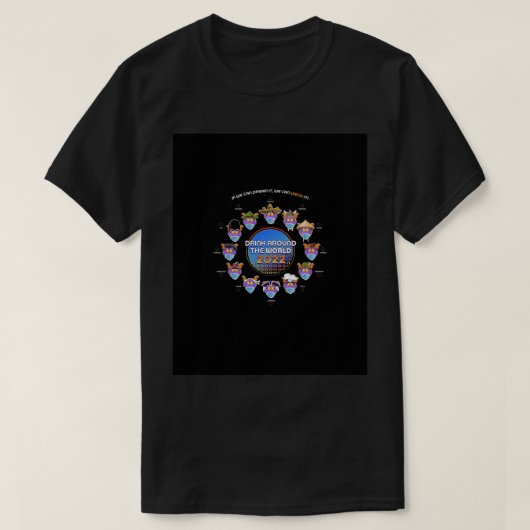 T-shirt Boire Autour Du Monde 2022 - Masqué (Design devant)