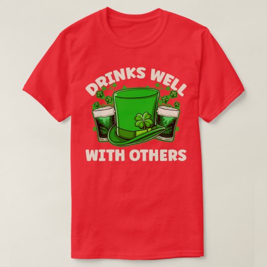 T-shirt Boire Bien Avec D'Autres Boire De La Bière St patr (Design devant)
