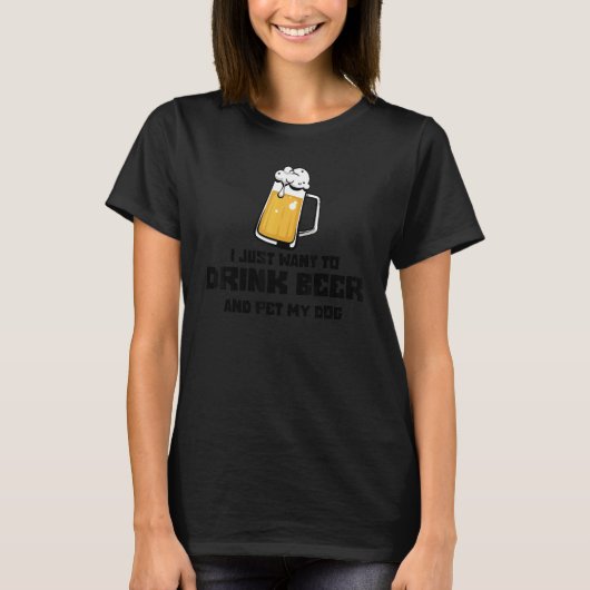 T-shirt Boire Bière Animaux domestiques Mon chien Bière Ch (Devant)