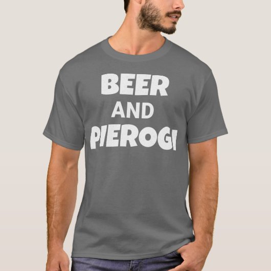 T-shirt Boire Bière Manger Pierogi Funny Pierogies Polonai (Devant)
