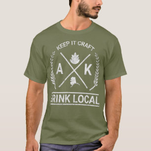 T-shirt Boire Bière Vintage de l'Alaska local brassage