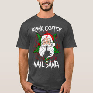 T-shirt Boire Coffee Hail Satan I Baphomet Death Metal