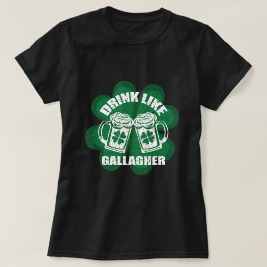 T-shirt Boire comme un gaulois Saint Patrick's Day Irlanda (Design devant)
