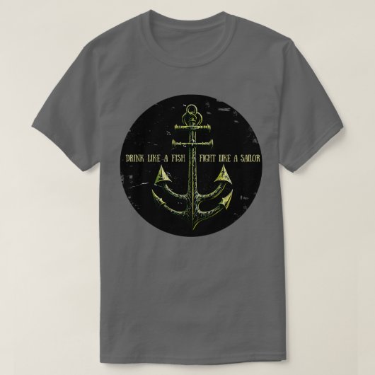 T-shirt boire comme un poisson (Design devant)