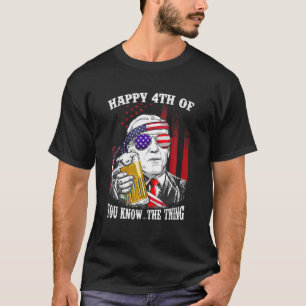 T-shirt Boire De La Bière Biden Confondu Heureux 4E D'Entr