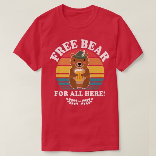 T-shirt Boire de la bière boire de la bière buveur ours (Design devant)