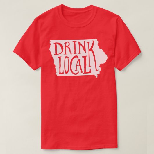 T-shirt Boire De La Bière D'Artisanat Locale Iowa State Ou (Design devant)