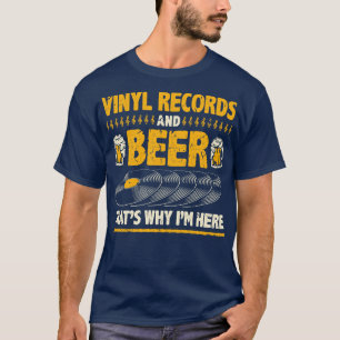 T-shirt Boire de la bière Drôle Vinyl Records