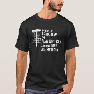 T-shirt Boire de la bière et jouer sur le disque de golf