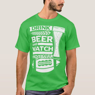 T-shirt Boire de la bière et regarder cadeau famille diman