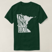 T-shirt Boire de la bière locale Minnesota State Outline C (Design devant)