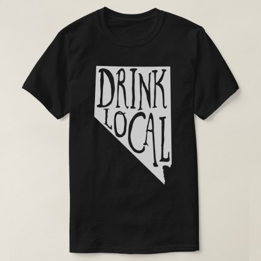 T-shirt Boire de la bière locale Nevada State Outline Craf (Design devant)
