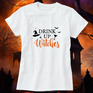 T-shirt Boire des sorcières Femmes Halloween 2 Options de