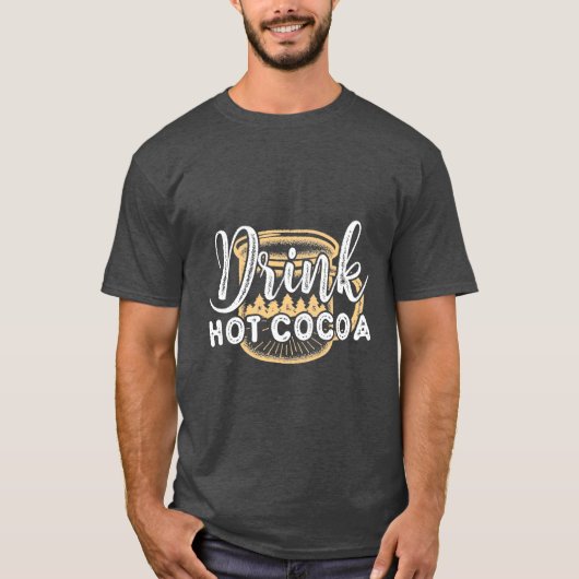 T-shirt Boire du cacao chaud (Devant)