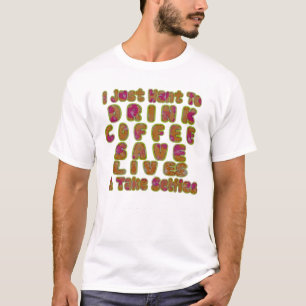 T-shirt Boire du café Sauver des vies et prendre des selfi