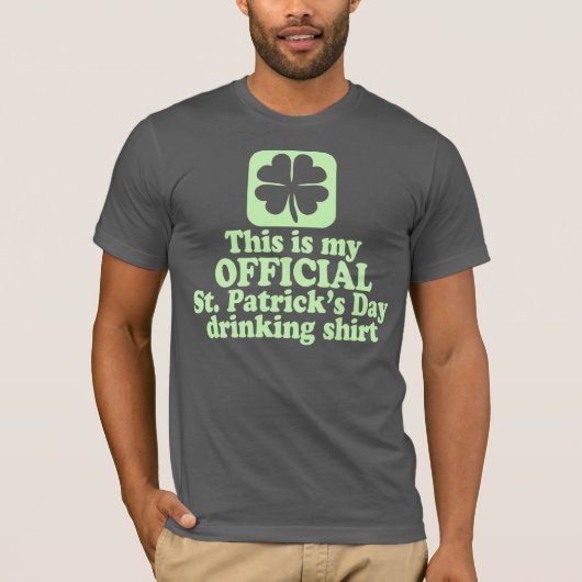 T-shirt Boire du jour de St Patrick officiel (Devant)
