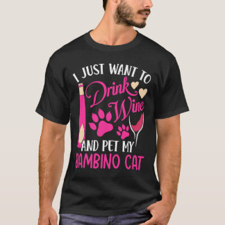 T-shirt Boire du vin et animal de compagnie My Bambino Cha