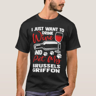 T-shirt Boire du vin et animal de compagnie My Brussels Gr