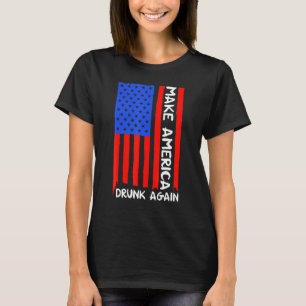 T-shirt Boire encore de la bière Drapeau américain Ultimat
