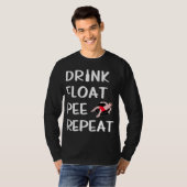 T-shirt Boire Float Pee Repeat Funny Float Trip River Tubi (Devant entier)