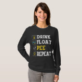 T-shirt Boire Float Pee Répéter Funny Float Trip Tubing Ca (Devant entier)