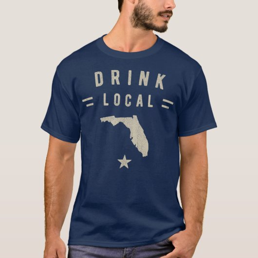 T-shirt Boire Floride Craft local Amateurs de bière (Devant)