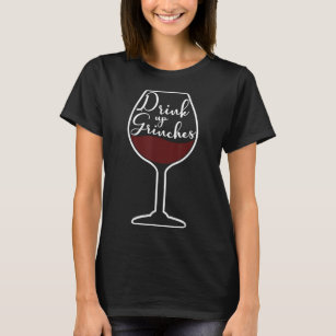 T-shirt Boire Grinches à l'intérieur du verre à vin Christ