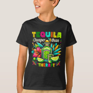 T-shirt boire moins cher que la thérapie cinco de mayo mex