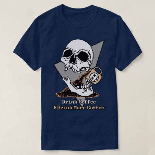 T-shirt Boire plus de café (Design devant)