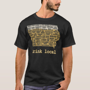 T-shirt Boire Une Bière Iowa Locale